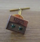 Vtg  Xerox 2 Emerald Employee Service Award Tie Tack Lapel Pin