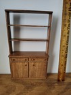 Vintage Handmade Signed Dollhouse Miniature Welsh Kitchen Hutch 1 12 Scale