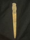 Antique 8 5    Brass Victor J Evans Patent Attorneys Advertising Letter Opener
