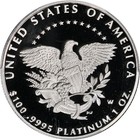 2005-w Platinum American Eagle  100 Pcgs Pr70 Dcam Blue Label
