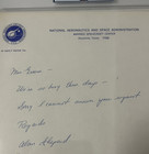 Astronaut Alan Shepard 1960s Signed Letter On Nasa Letterhead Psa Authentic Auto