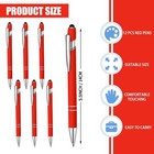 12 Pcs Black Ink Ballpoint Pen With Stylus Tip 1 0mm Metal Pen Stylus Pen Touch