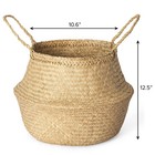 Artera Seagrass Plant Basket Set Of 2- Hand Woven Belly Basket With Handles     
