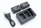2 X Battery   Lcd Dual Charger For Sony Alpha Slt- A33 Slt- A35 Slt- A55 Slt-a37