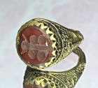 Rare 2nd Century Ad Roman Legion Ring Bronze With Detailed Engraved Bezel