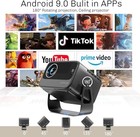Smart Projector With Wifi And Bluetooth built-in Apps Auto Focus   Keystone 1080
