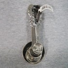Ganz Rooster   Sunflower Measuring Spoons Silver Ornate Country Set Of 4 New