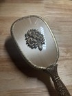 Vintage 1950s Matson Vanity Hair Brush Flower Gold Plated