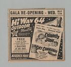 1950 s    calamity Jane     Doris Day  sky Commando  Movie Print Ad 6x6   