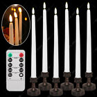 6pcs Led Flameless Taper Candles Lights Flickering Battery Operated Party Decor