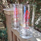 6 Vintage Morgan White Rhum Glasses Red gold Logo Rare Valued At  275
