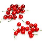15pcs Red Artificial Cherries  Fake Fruit Decor Simulation Cherry Model