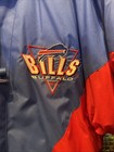 Vntg 90s Team Nfl Logo 7 Buffalo Bills Full Zip Puffer Jacket W Hood Mint nm Med