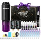 Wireless Tattoo Gun Kit With 2 Batteries - Ideal For Beginners   Professionals