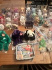 48pc Ty Beanie Babies Collection 39 Beanies 3 Buddies 6 Minis Some Display Cases