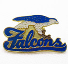 Falcons Lapel Pin Vintage 2001 Pin-centives Blue White Bird Gold Tone Script