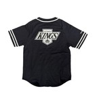 Mitchell   Ness La Kings  vintage Logo  Button Jersey  black  Nhl Shirt