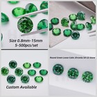 Birthstone Round Green Loose Cubic Zirconia 0 8 15mm 500pcs 5a Cz Stone Jewelry