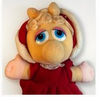 Jim Hensons Muppet Baby Kermit The Frog   Miss Piggy 8     Plush Set Of 2 Vtg