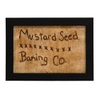 New Primitive Farmhouse Sampler Musard Seed Baking Co 6 75 wx5 h Framed Aged