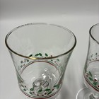     vintage 1986 Arby s Holly berry Christmas Goblets W gold Trim 12oz Set Of 2