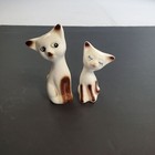 Vintage Siamese Cats Salt And Pepper Shakers Porcelain Mcm Decorative