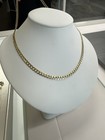 Yellow Gold Curb Link Necklace 22    4 6mm- 14kt  solid 