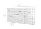 Seville Classics Ultrahd Steel Pegboard 2-piece Set With 23-piece Peg Hook Set