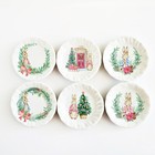 Miniature Ceramic Plates Set 1 12 Dollhouse Kitchen Accessories Christmas Bunny
