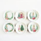Miniature Christmas Bunny Plates Set Handmade Dollhouse Kitchen Decor 1 12