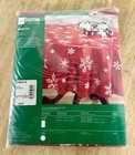 Christmas Snowflake Tablecloth 60x84 Oblong Red Vinyl Jcpenney New