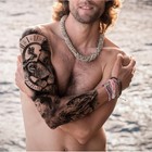 4 Sheets Temporary Tattoo Sleeve Large Full Arm Fake Tattoo Sticker For Leg Arm