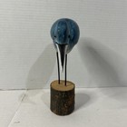 Blue Heron Wood Hand Crafted Art Shore Bird Figurine