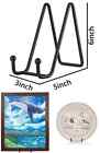2 Pack 6 Inch Plate Stands For Display Black Iron Plate Holder Display Stand