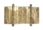 Pair Of Russell   Erwin 5 X 5 Brass Ball Tip Butt Door Hinges