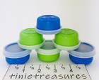 Tupperware Smidgets Set Of 6 Pill Holders Minis 1oz Containers Green Blue