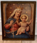 Glorious Vintage Nuns Convent Framed Our Lady Of The Rosary 10 75  X 8 5 8 
