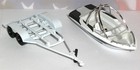 1 64   Rare   Ski Boat   Trailer   Tandem Rubber Tires   Diecast   Free Shipping