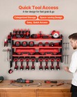Vevor Power Tool Organizer Wall Mount 4-layer Drill Storage Rack 8 Drill Holders