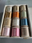 Vintage Box Of 12 Spools Of Cellulite Artificial Silk Fly Tying Thread 