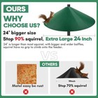 24  Outdoor Squirrel Baffle For Bird Feeder Pole     Dual Use Design  Green
