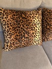 Leopard Cheetah Print Throw Pillow 18    Square Cheetah Set Of 2