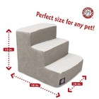 Majestic Pet Portable Pet Stairs  Soft Sherpa Foam Steps For Dogs   Cats - Villa