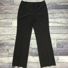 Style   Co Womens Pants Sz 10 Brown Gray Pinstripe Straight X32  Career Stretch