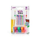Birthday Candles For Drinks   15 Colored Candles And Clips   Happy Birthday 