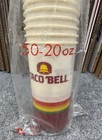 Vintage Full Unused Sleeve 1980 s Taco Bell 20oz Wax Paper Cup Fast Food Logo