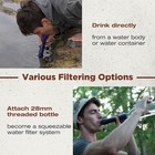 Portable Water Filter Straw Personal Filtration Purifier For Hiking camping 1-6p