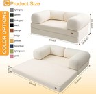 Sofa Bed Queen  4-in-1 Foldable Floor Couch Convertible Futon Sofa With Armrests