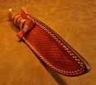 Marbles Mr556 11 5  Stacked Leather Stag Hunter W full Tang Leather Sheath