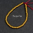 1 68mm 18k Solid Gold Plain Round Spacers Beads 3  Strand  50 Pieces 